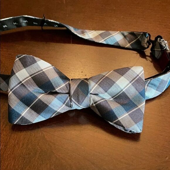 NWOT Alfani adjustable bow tie blue grey - Picture 1 of 3